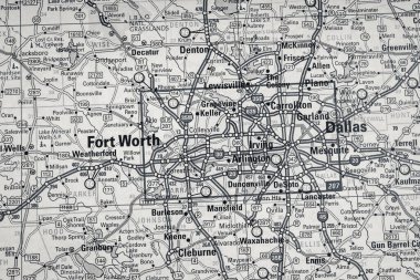 Dallas ABD haritası seyahat geçmişi