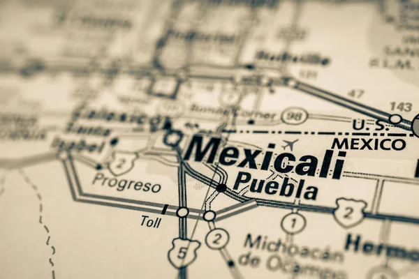 Mexicali Map Background — Stock Photo, Image