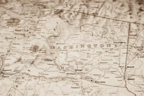 Sedile Washington Sulla Mappa — Foto Stock