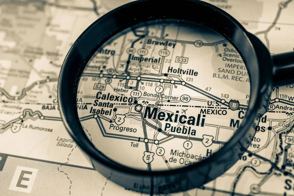 Mexicali Mapa Fondo — Foto de Stock