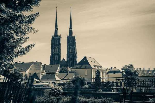 Wroclaw Gyönyörű Templomai Látványosságok Utazás Európában — Stock Fotó