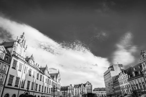 Wroclaw Central Market Square Old Colourful Houses — Stock Photo, Image