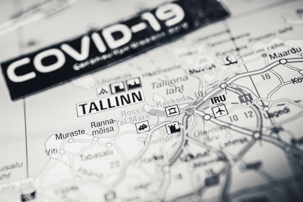 Tallinn Coronavirus Covid Quarantine Background — 스톡 사진