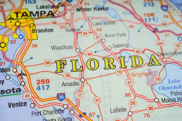 Florida Estado Mapa Fondo —  Fotos de Stock