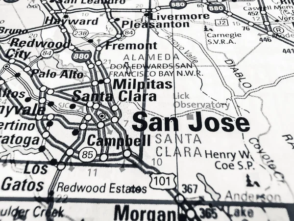 San Jose Usa Map — Stock Photo, Image