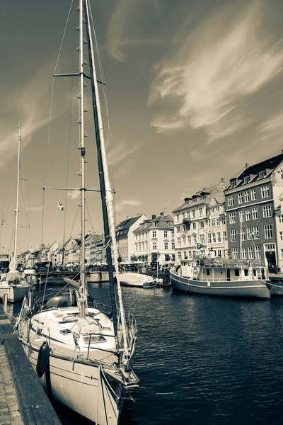 Вулиці Пам Ятки Копенгагена Подорож Копенгагена — стокове фото