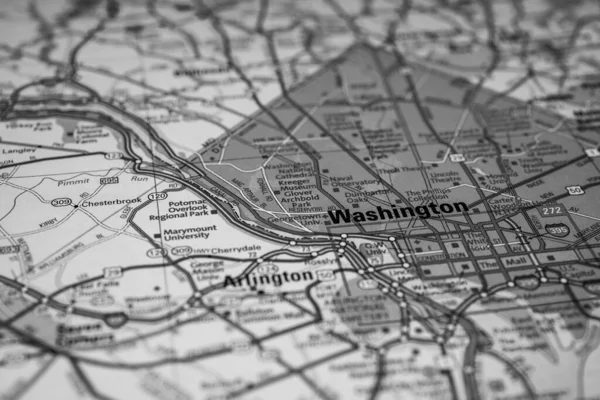 Washington Usa Travel Map Background — Stock Photo, Image