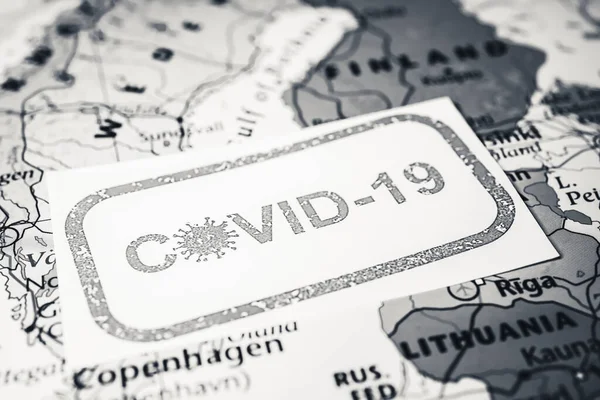 Sverige Coronavirus Covid Karantänbakgrund — Stockfoto