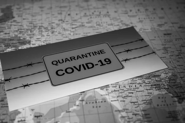Wereld Coronavirus Covid Quarantaine Achtergrond — Stockfoto
