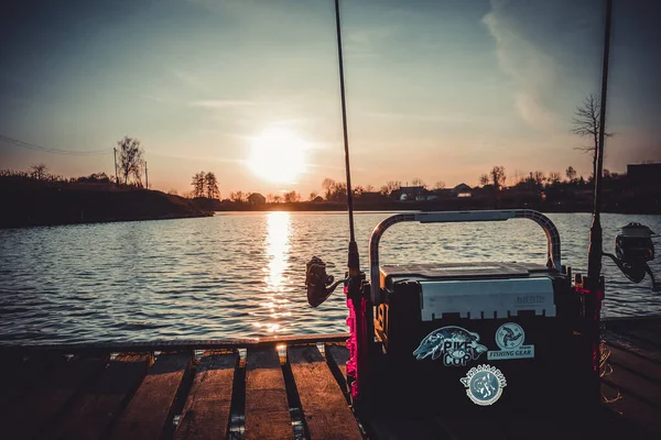 Pesca Pesca Lago — Fotografia de Stock