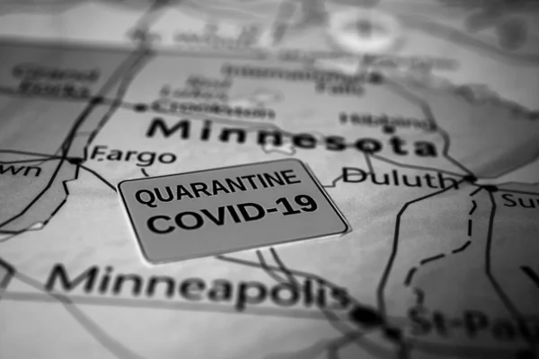 Minnesota Állam Covid Karantén Háttere — Stock Fotó