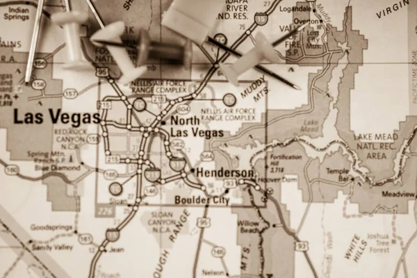 Las Vegas Karte Usa Hintergrund Reise — Stockfoto