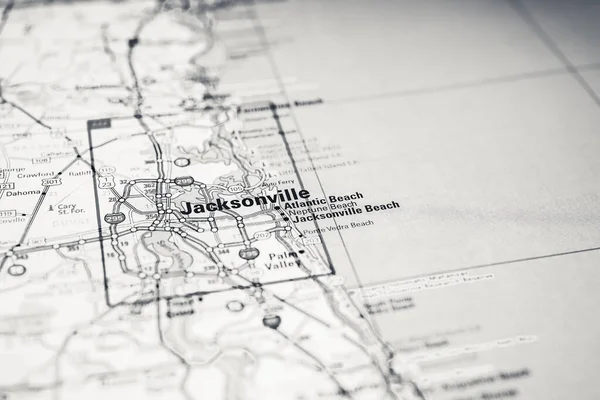 Jacksonville Estados Unidos Mapa Fondo — Foto de Stock