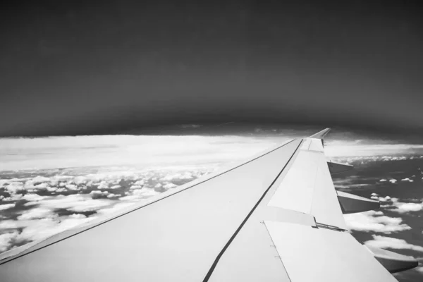 Uçakla Seyahat Seyahat Arka Planı — Stok fotoğraf