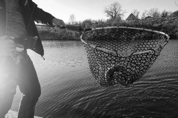 Hechtangeln Auf Dem See Freizeitfischerei — Stockfoto