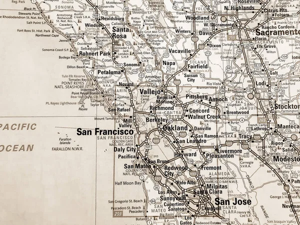 San Francisco Statele Unite Hartă — Fotografie, imagine de stoc