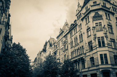 Güz Prag 'ın güzel sokakları ve mimarisi