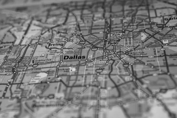 Dallas Usa Mapa Viajes Fondo —  Fotos de Stock