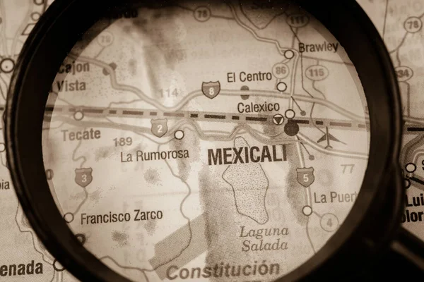 Mexicali Mapa Fondo — Foto de Stock