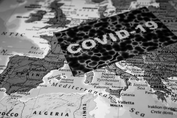 Europe Map Coronavirus Covid Quarantine — Stock Photo, Image