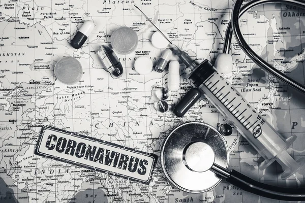 Coronavirus Dreiging Van Een Epidemie Uit China — Stockfoto