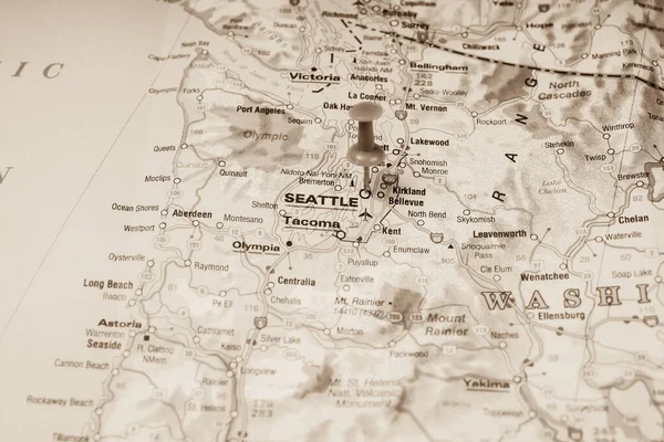 Seatle Washington Map — Stock Photo, Image