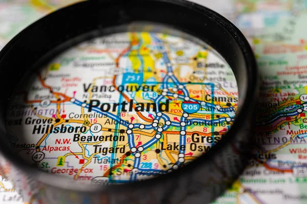 Portland Usa Cestovní Mapa Pozadí — Stock fotografie