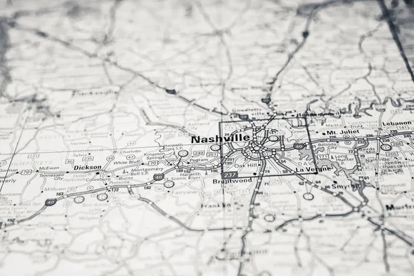 Nashville Usa Map Background — Stock Photo, Image