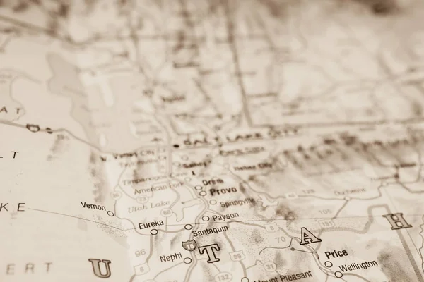 Utah Tillstånd Kartan — Stockfoto