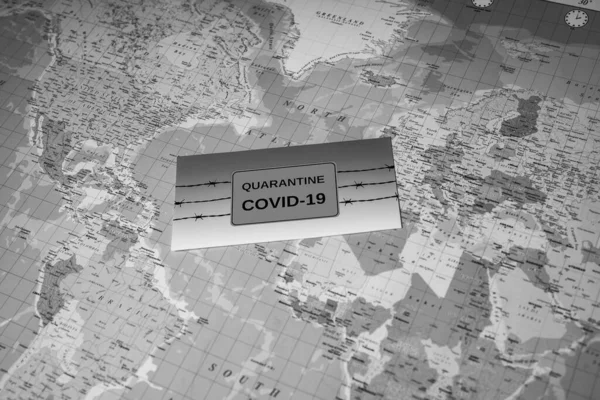 World Coronavirus Covid Karantän Bakgrund — Stockfoto