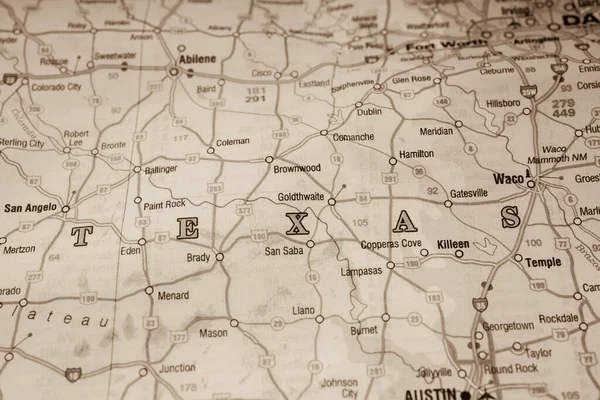 Austin Usa Karta Resa Bakgrund — Stockfoto