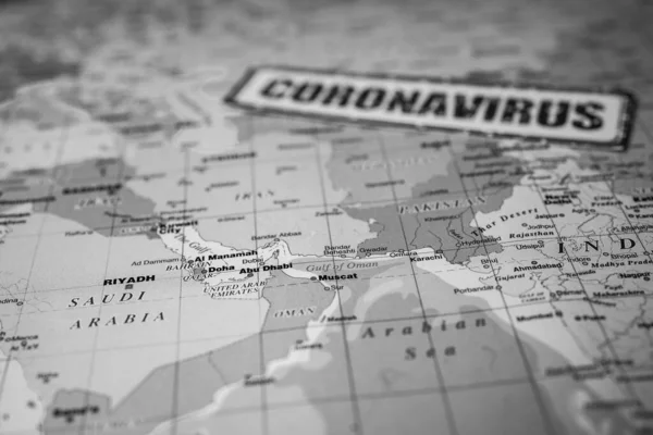 Ásia Central Irão Sobre Perigo Coronavírus Covid — Fotografia de Stock