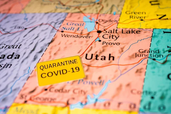 État Utah Covid Contexte Quarantaine — Photo