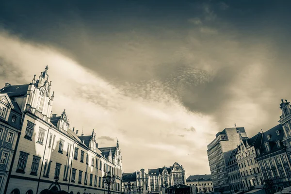 Wroclaw Central Market Square Old Colourful Houses — Stock Photo, Image