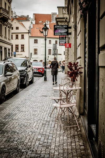 9月21日 布拉格美丽的街道和秋天的建筑 — 图库照片