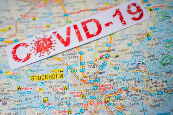 Stockholm Coronavirus Covid Karantänbakgrund — Stockfoto