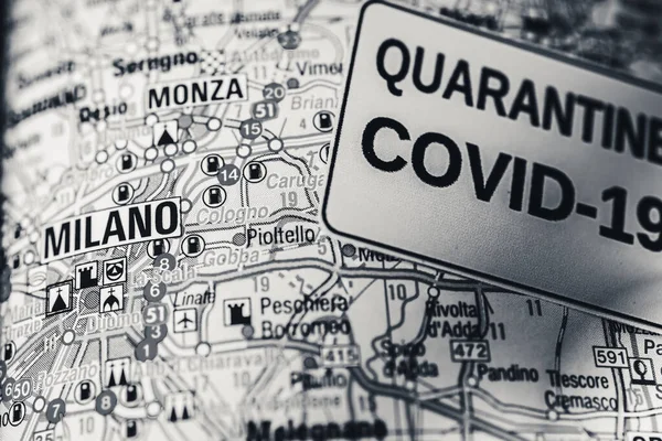 Milan Coronavirus Covid Quarantine Background — Stock Photo, Image