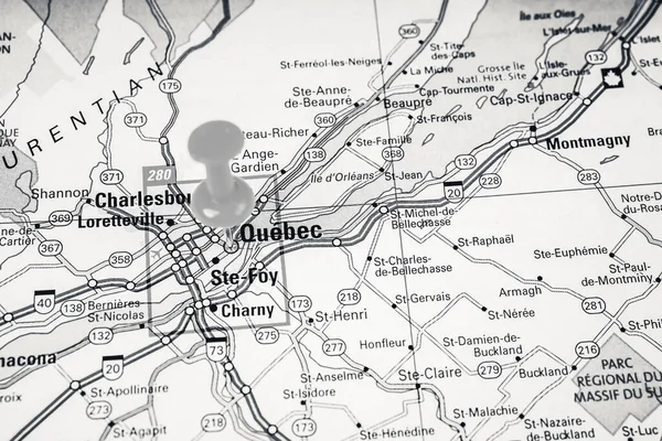 Quebec Canada Travel Map — Stockfoto