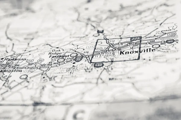 Knoxville Estados Unidos Mapa Fondo — Foto de Stock