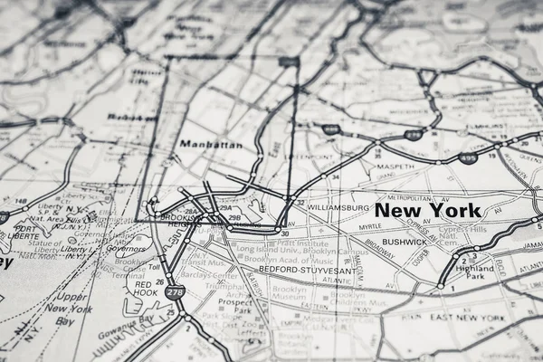 New York Usa Travel Map Background — Stock Photo, Image