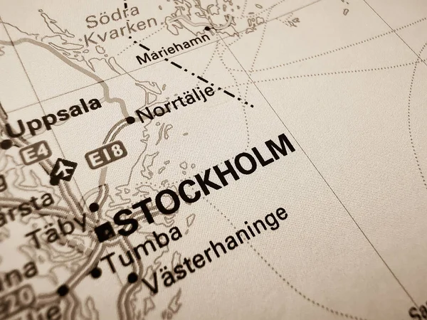 Stockholm Färdplan För Europa — Stockfoto