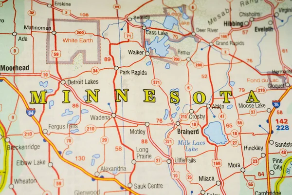 Minesota State Карте — стоковое фото