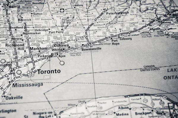 Toronto Mapie Podróży — Zdjęcie stockowe