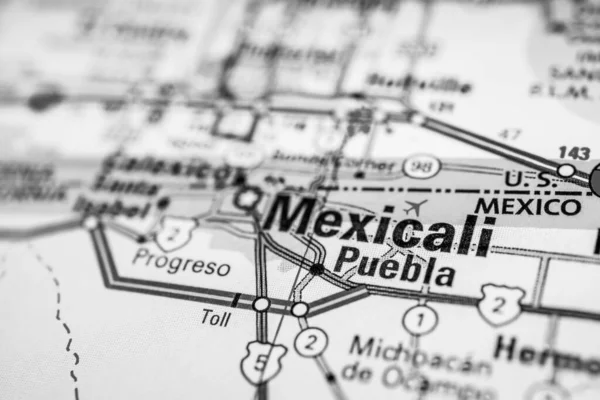 Mexicali Mapa Fondo — Foto de Stock