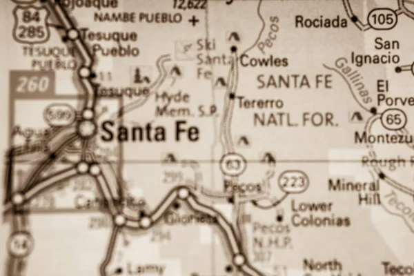 Santa Mappa Usa Sfondo Viaggio — Foto Stock