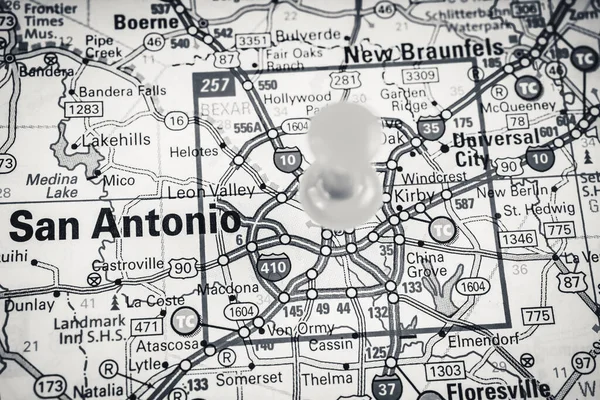 San Antonio Estados Unidos Mapa Fondo Viaje —  Fotos de Stock