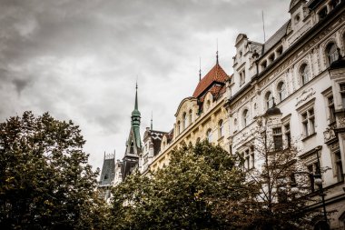 Prag, Çek Cumhuriyeti - 21 Eylül, Prag 'ın güzel sokakları ve mimarisi
