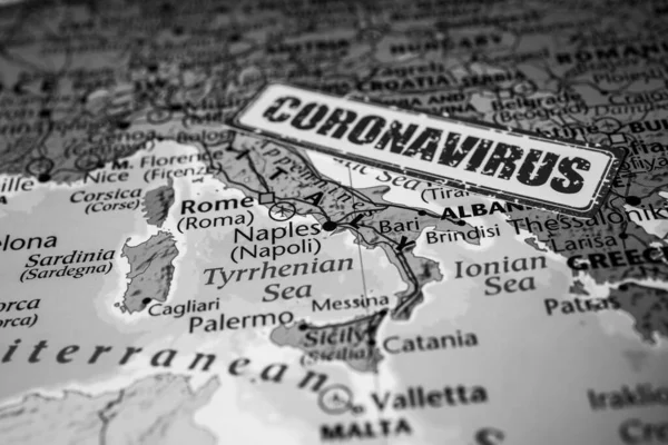 意大利关于Covid Coronavirus检疫 — 图库照片