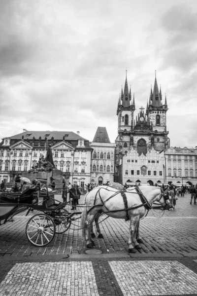 Krásné Ulice Architektura Podzimu Praha — Stock fotografie