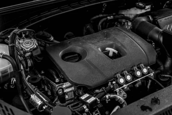 Engine of car technology background